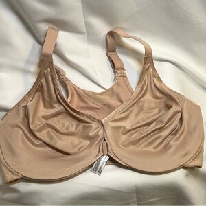 Glamorise Front-Closure Posture Back WonderWire Bra, cafe beige US 34G